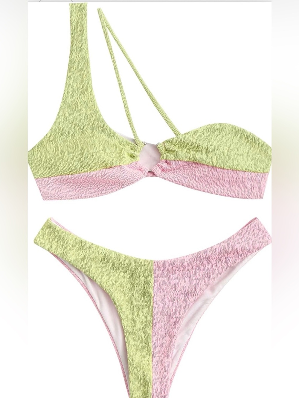 Zaful Green and Pink Bikini